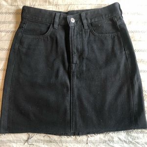 Black jean skirt